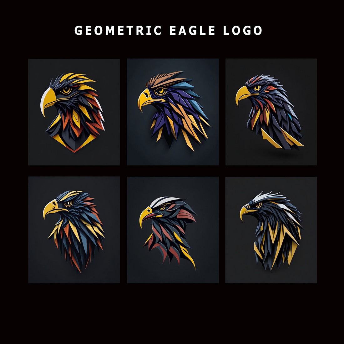Eagle - Geometric Logo Design Template, eagle business logo, eagle vector logo, eagle icon logo, eagle fashion logo preview image.