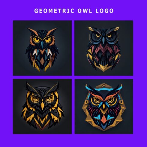 Owl - Geometric Logo Design Template, owl logo business, owl logo vector, owl logo education, owl logo icon, owl logo cover image.