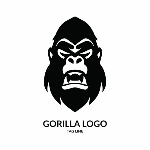 Gorilla Head Logo Template cover image.