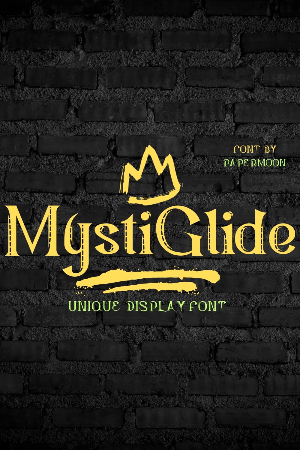 MysticGlide: Unique Display Font pinterest preview image.