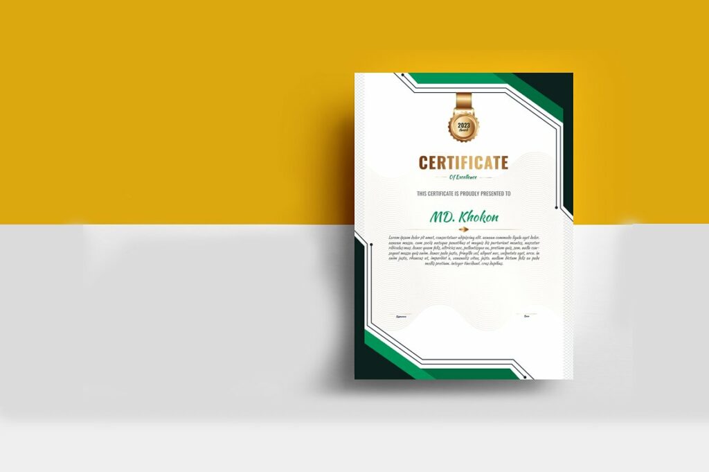 Modern Certificate Design Template - MasterBundles