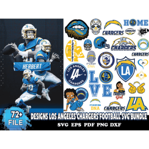 72 Los Angeles Chargers Logo - La Chargers Logo - Nfl Chargers Logo - La Chargers New Logo - Chargers Emblem - Nfl Logo cover image.