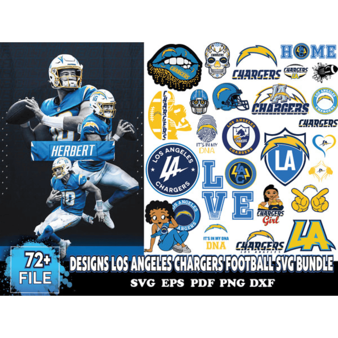 Download Los Angeles Chargers Colorful Logo Wallpaper