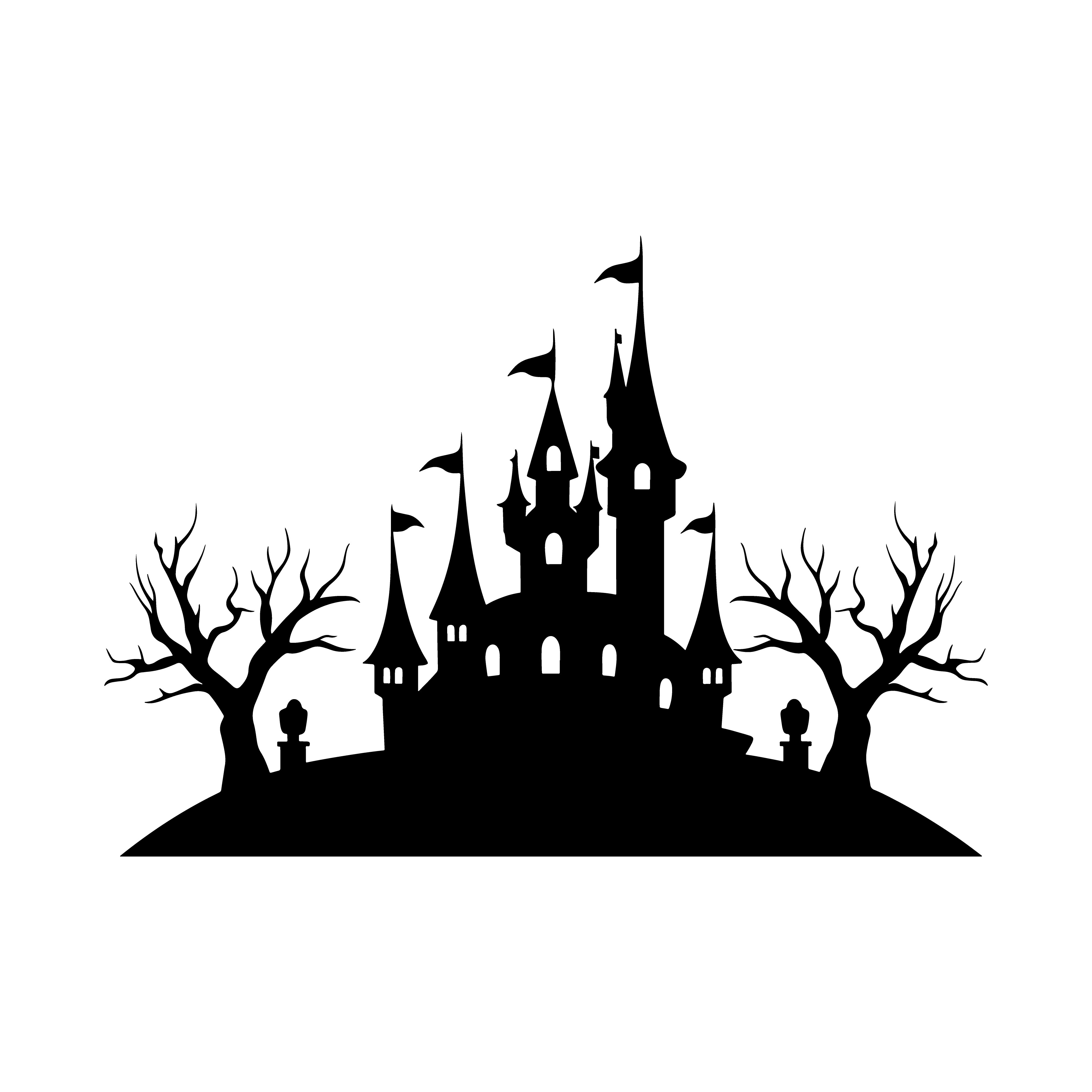 halloween house silhouette 6 968