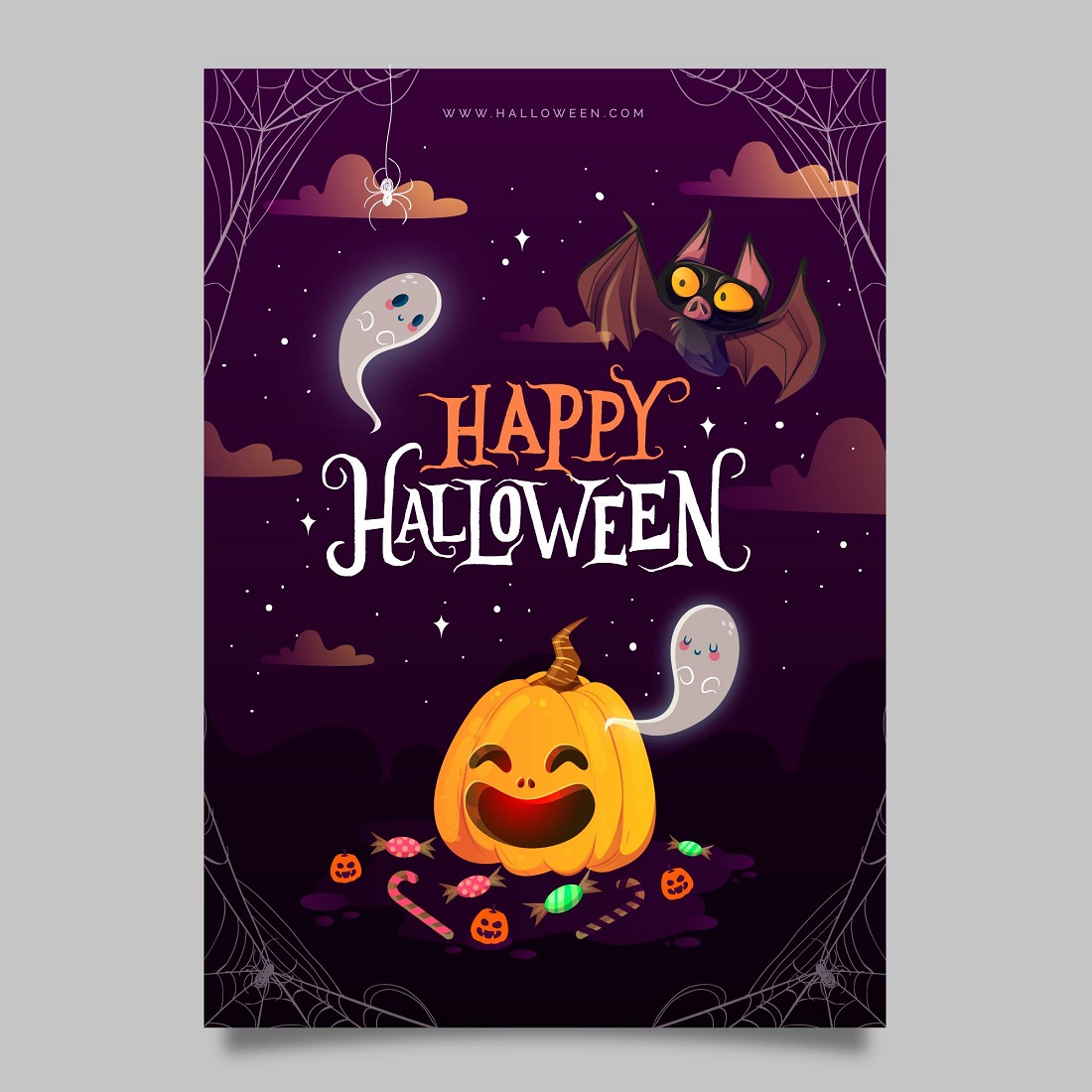 halloween party vertical poster template 150
