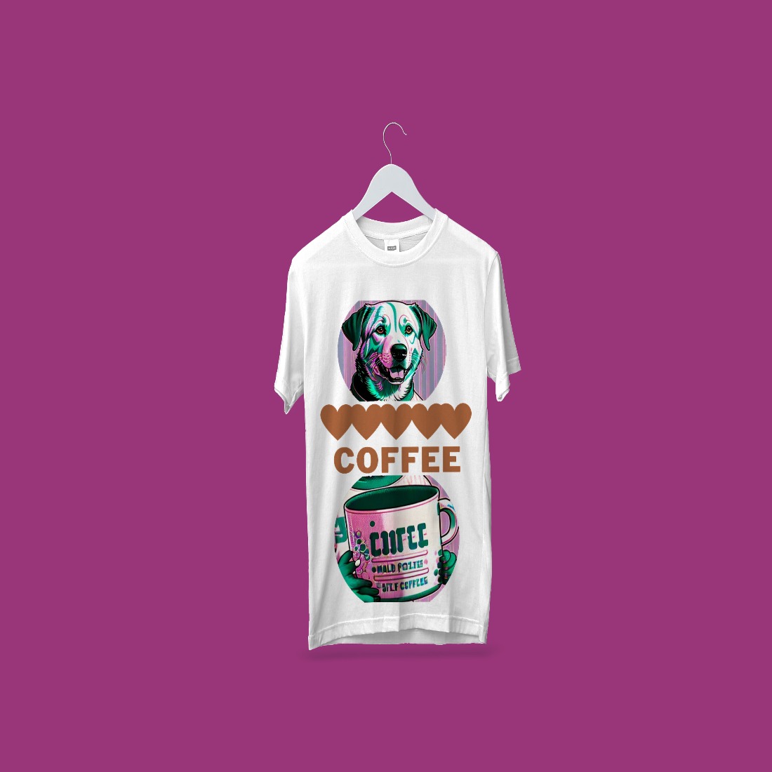 GOOD BOY LOVES COFFEE - T-shirt design cover image.