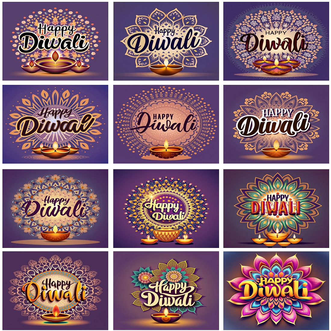 Happy Diwali - Logo Design Template preview image.