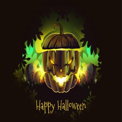 Happy Halloween background cover image.