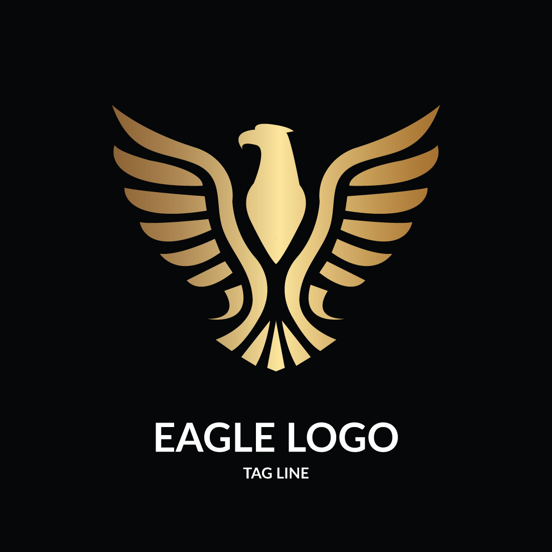 Heraldic Eagle Logo Template preview image.