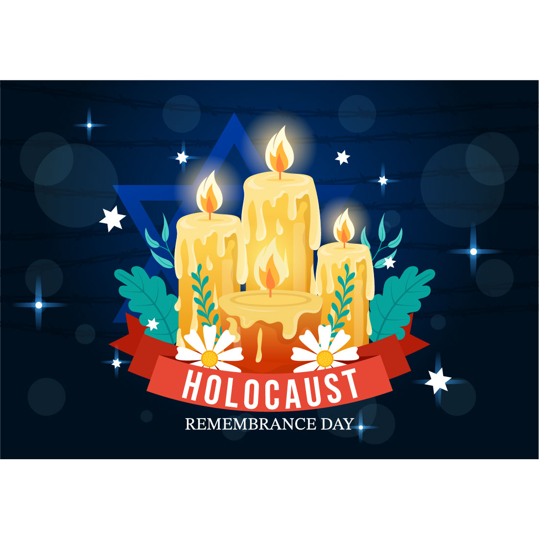 13 International Holocaust Remembrance Day Illustration preview image.