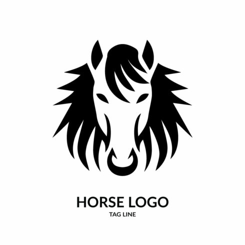 Horse Head Logo Template cover image.