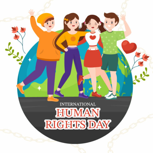 12 International Human Rights Day Illustration cover image.