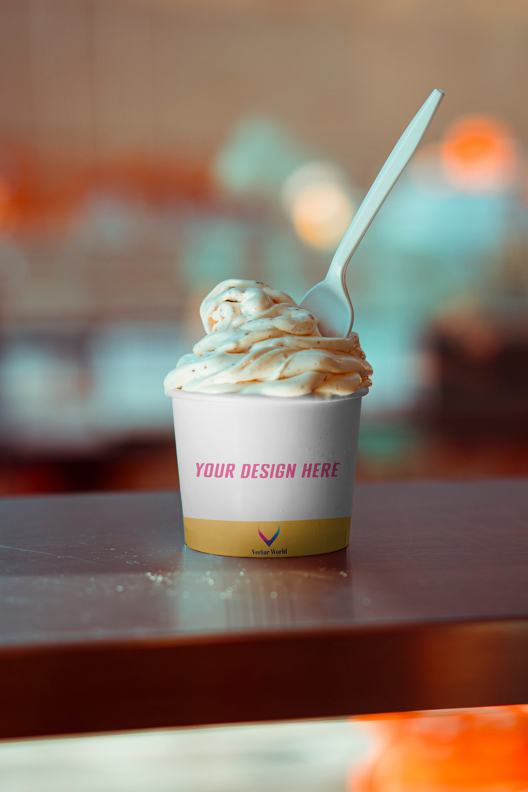 ice cream cup design mockup 217