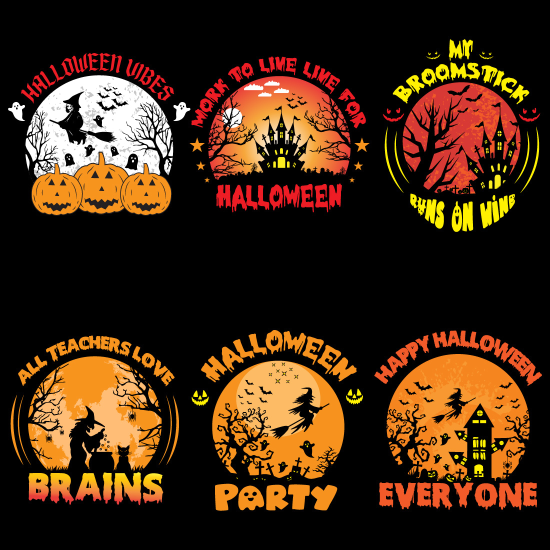 halloween t shirt design 2023 preview image.