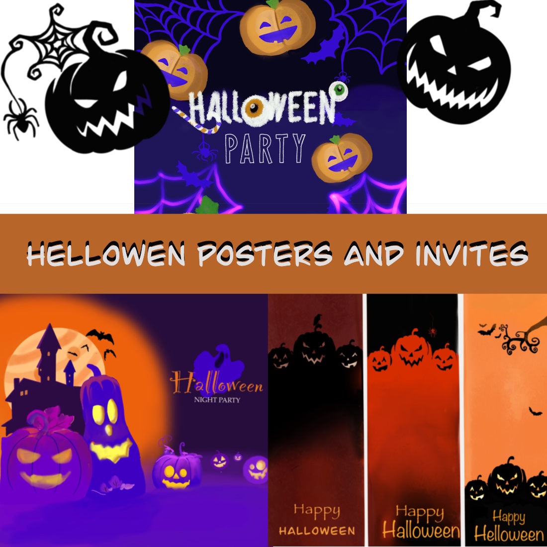 Постеры, приглашения, тексты для Helloween preview image.
