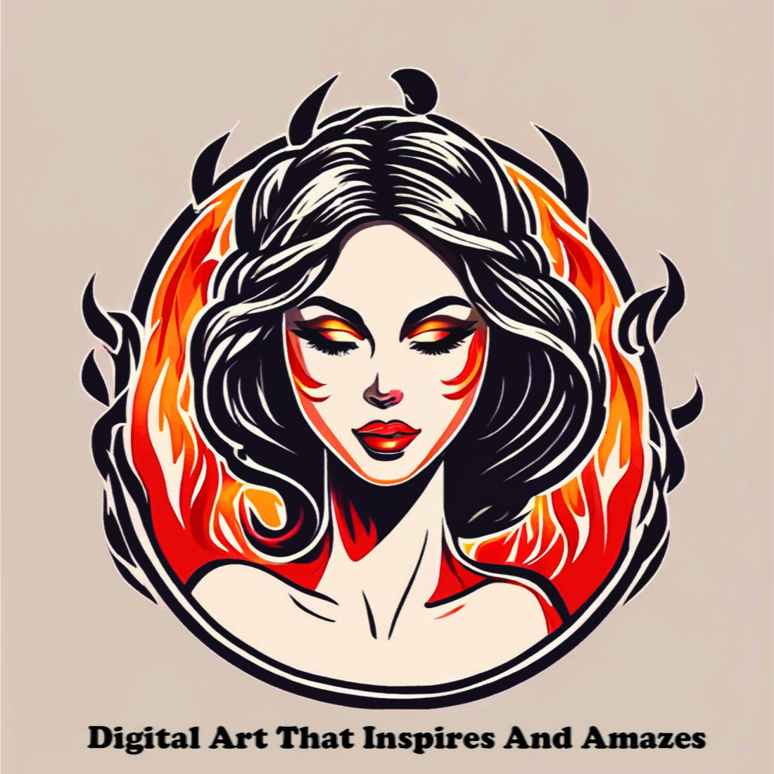 Fiery Woman illustration 4 Logos Deal cover image.