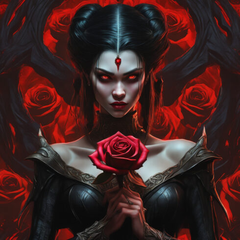 Halloween special Bloodstained Beauty A Vampire Princess Logo `12 PNG photos pack cover image.