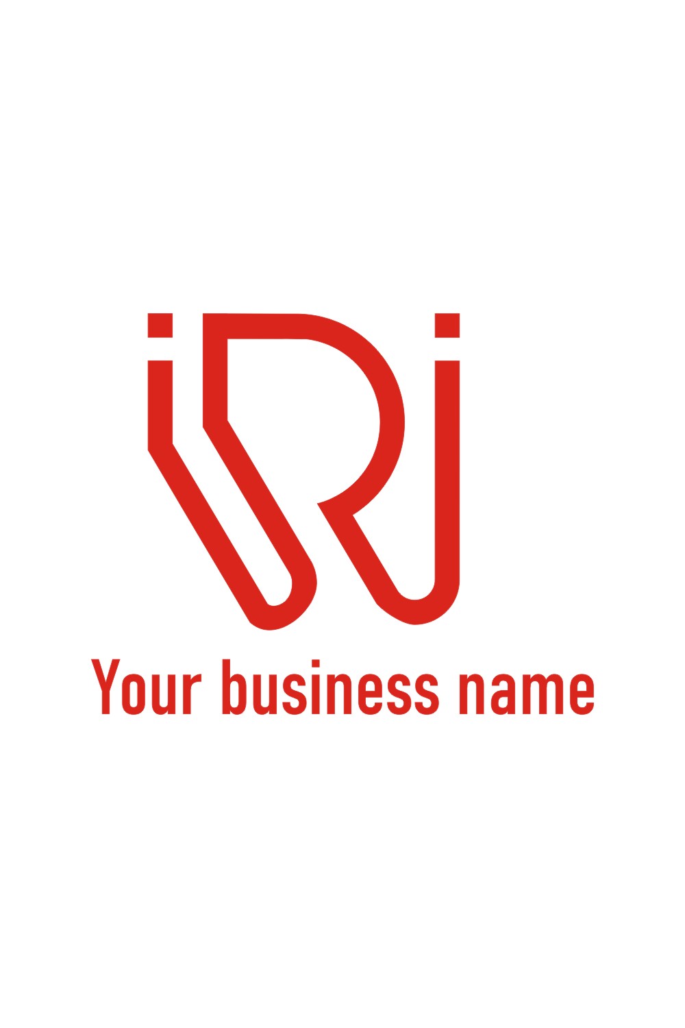 I and R monogram logo pinterest preview image.