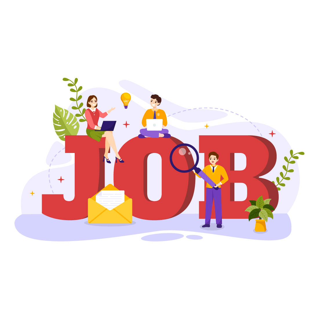 12 Job Recruitment Illustration preview image.