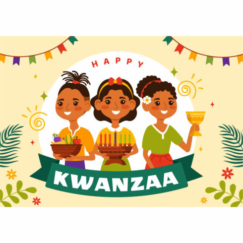 12 Happy Kwanzaa Vector Illustration cover image.