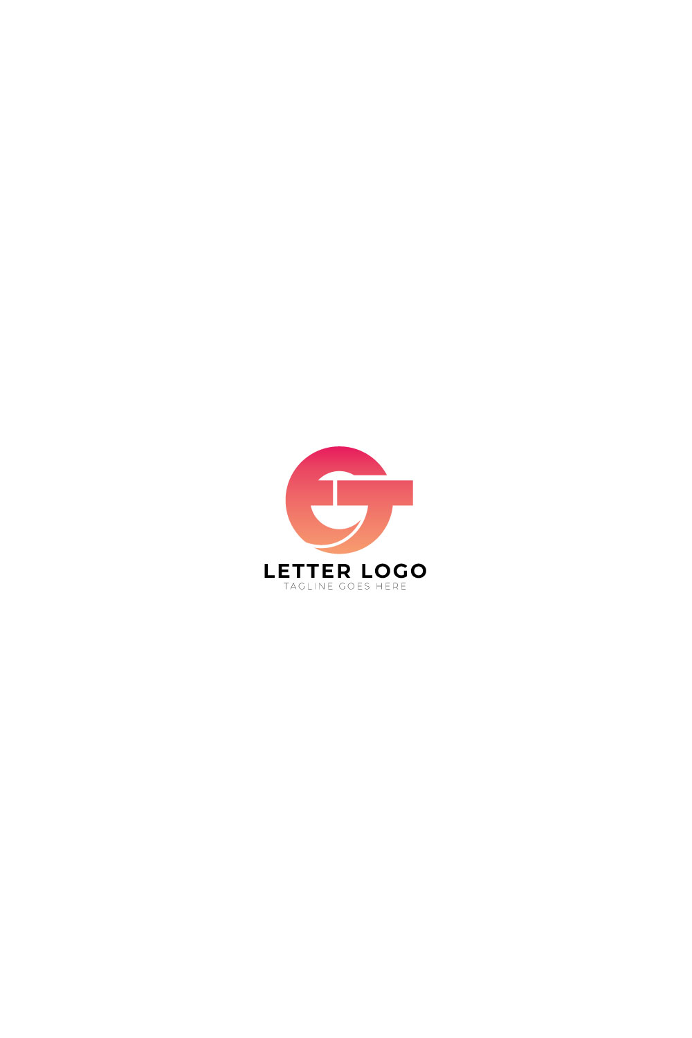 Geometric circle ET letter logo design pinterest preview image.