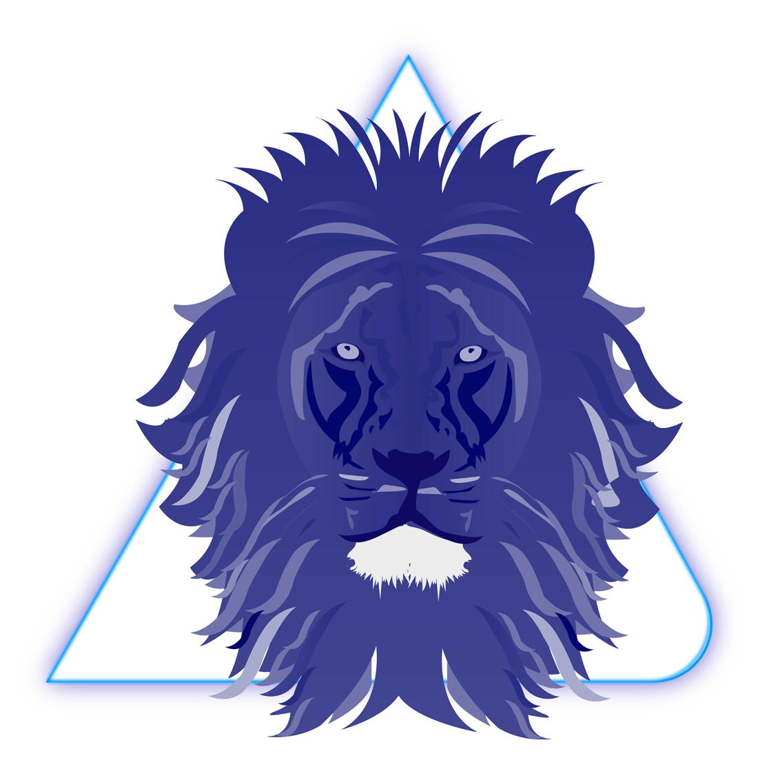 Lion mascot esport logo design template blue Vector Image