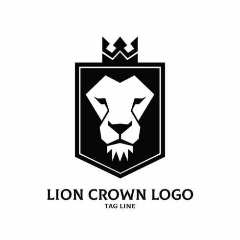 Lion crown logo Template cover image.