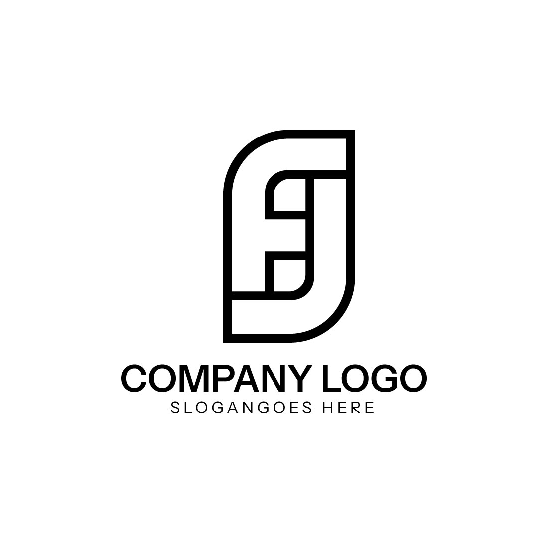 Professional Letter F J Logo Design preview image.