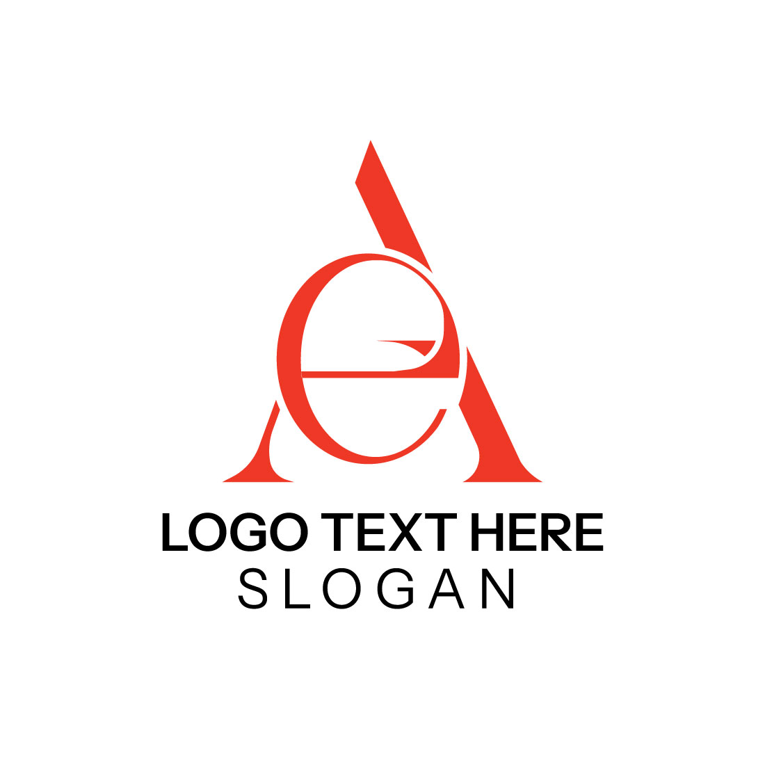 A E Letter Logo Design preview image.