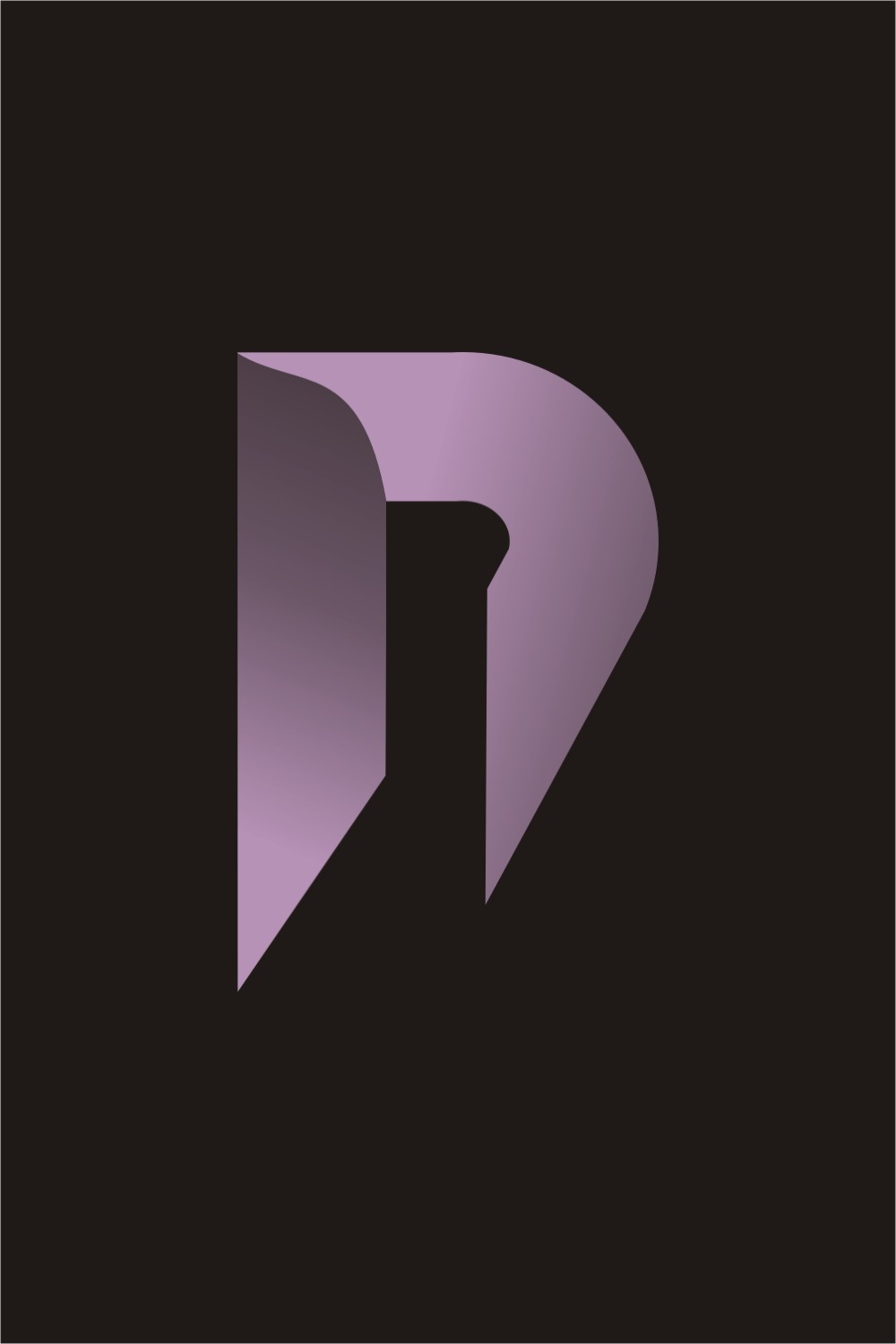 Letter n monogram logo pinterest preview image.