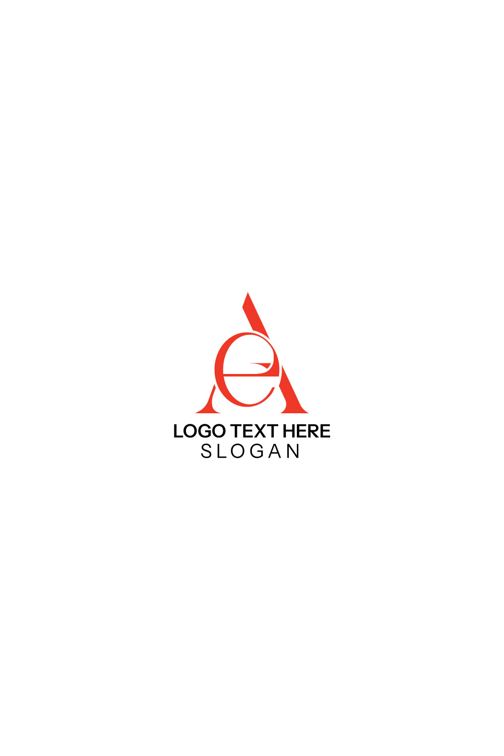A E Letter Logo Design pinterest preview image.