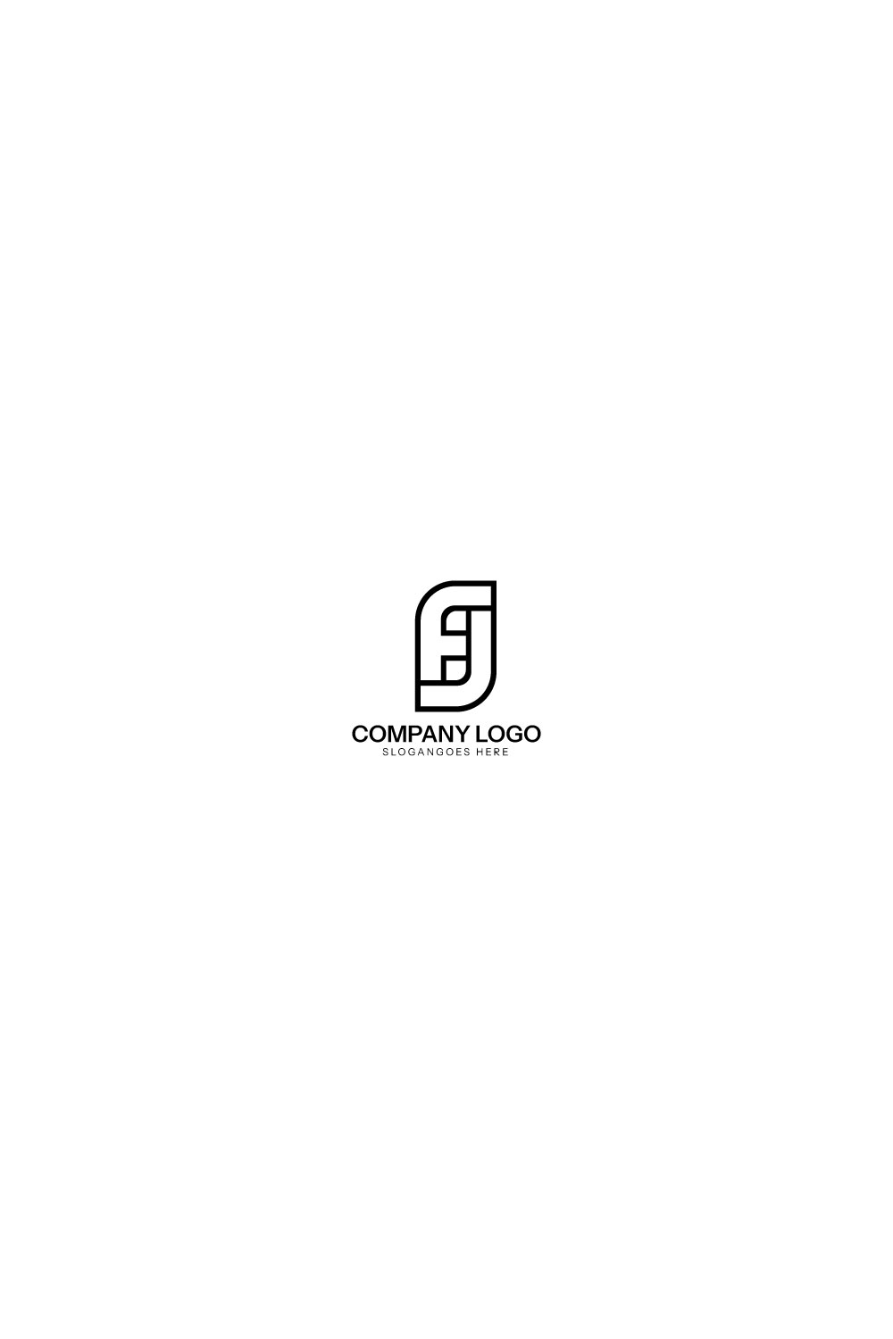 Professional Letter F J Logo Design pinterest preview image.