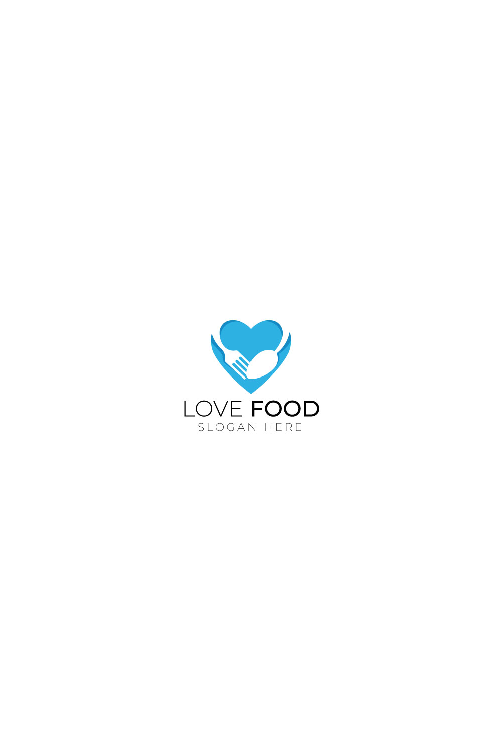 Love Food Restaurant Logo pinterest preview image.