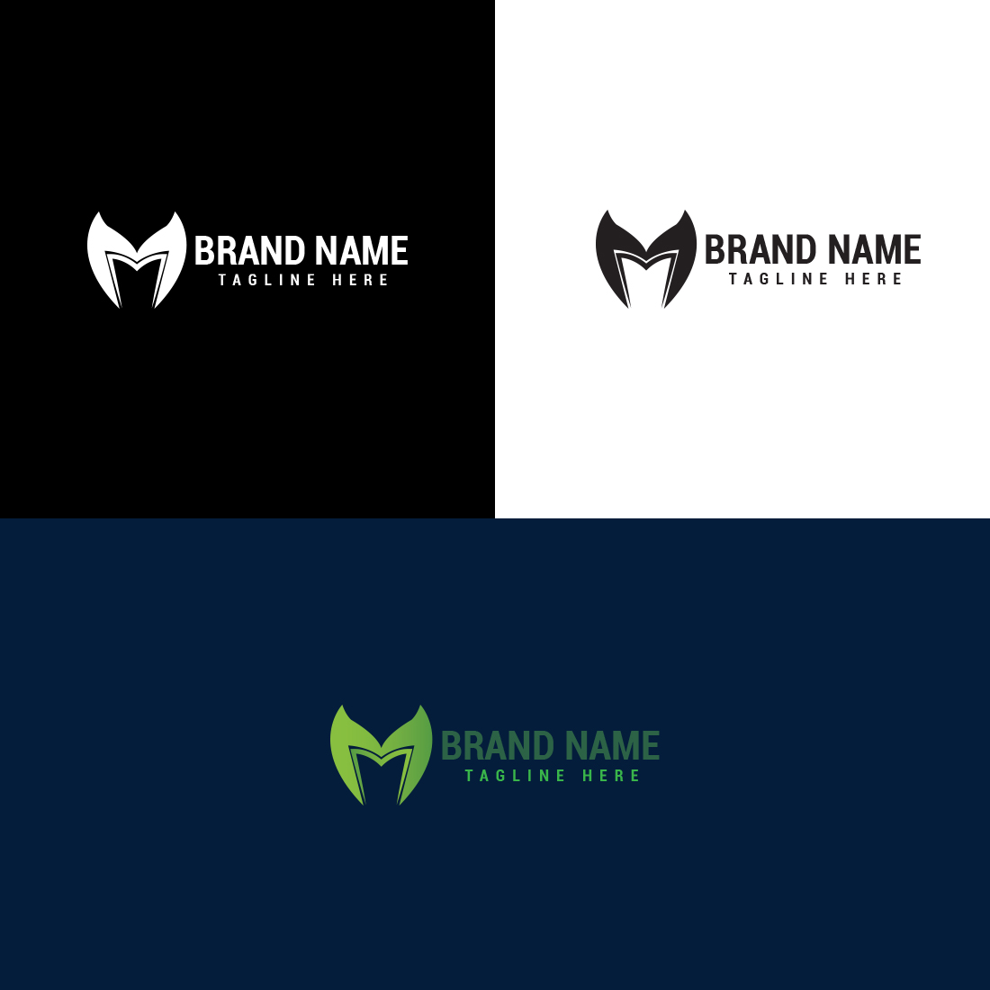 M Letter logo Design preview image.