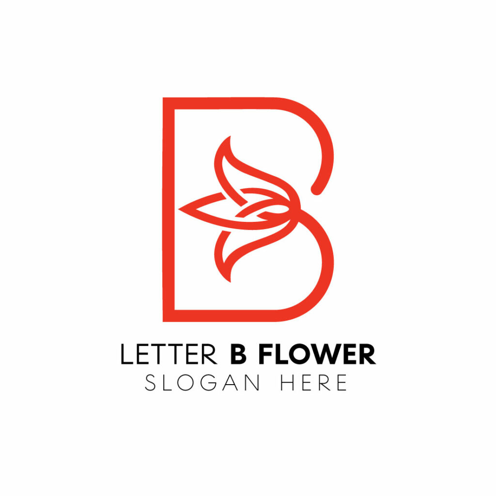 Letter b flower logo - MasterBundles