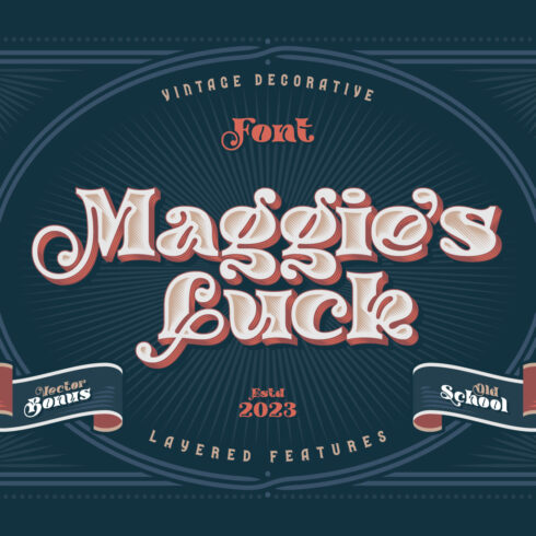 Maggie's Luck - Layered Display Font cover image.