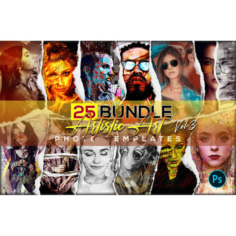 25 Amazing Art Photo FX Templates Bundle MasterBundles