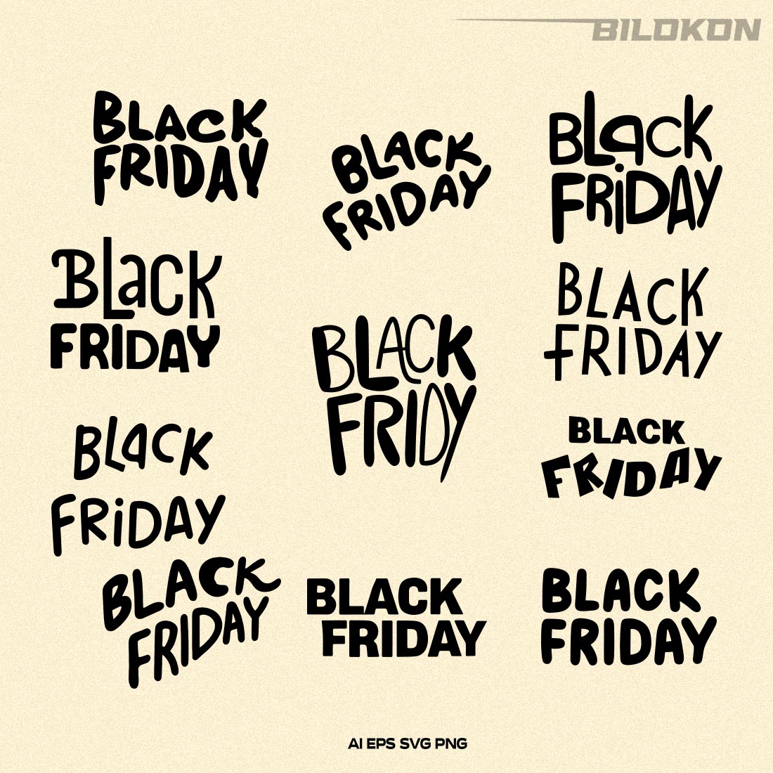 Black Friday SVG Bundle 11 File, Black Friday Sale Vector cover image.