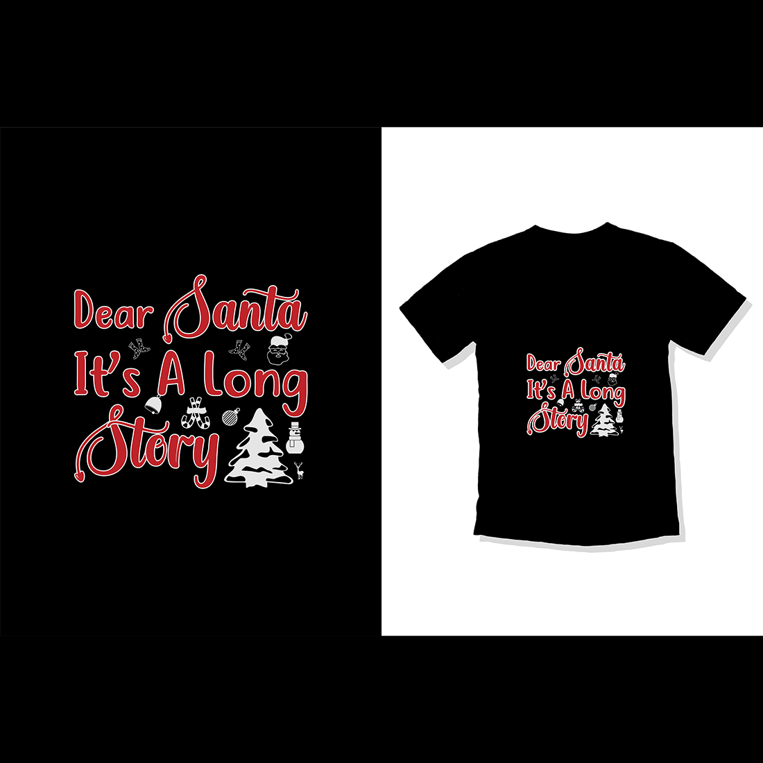 Merry Christmas T-Shirt Design for Man and Women v7 preview image.