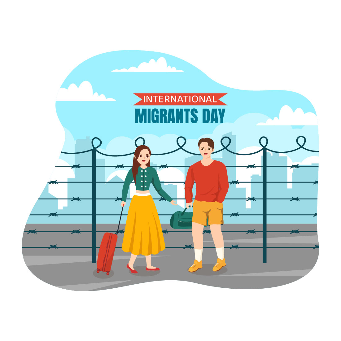 12 International Migrants Day Illustration preview image.