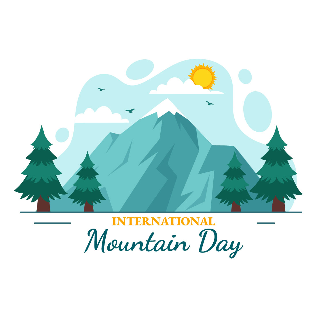 15 International Mountain Day Illustration preview image.