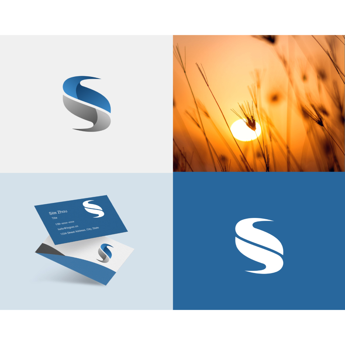 S Letter Logo Brand Template preview image.