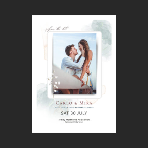 Wedding Save the date Social Media Template - Photoshop (Editable) cover image.