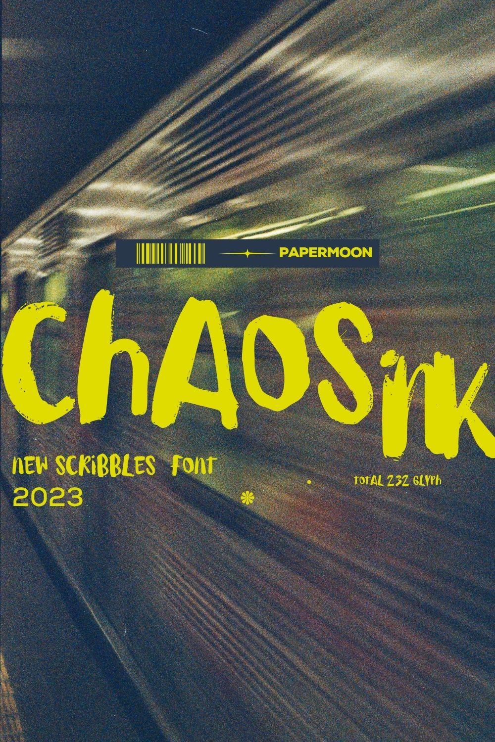 ChaosInk - Scribbles Font pinterest preview image.