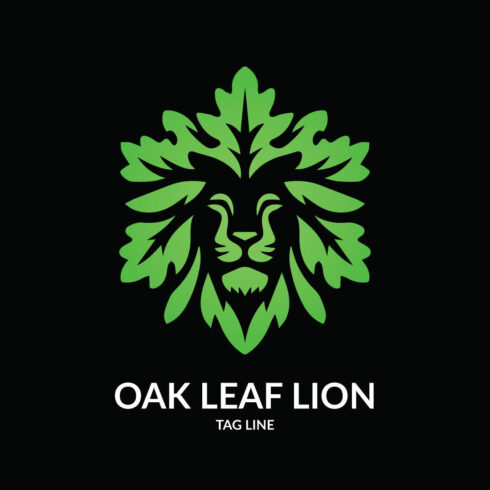 Oak Leaf Lion Logo Template cover image.