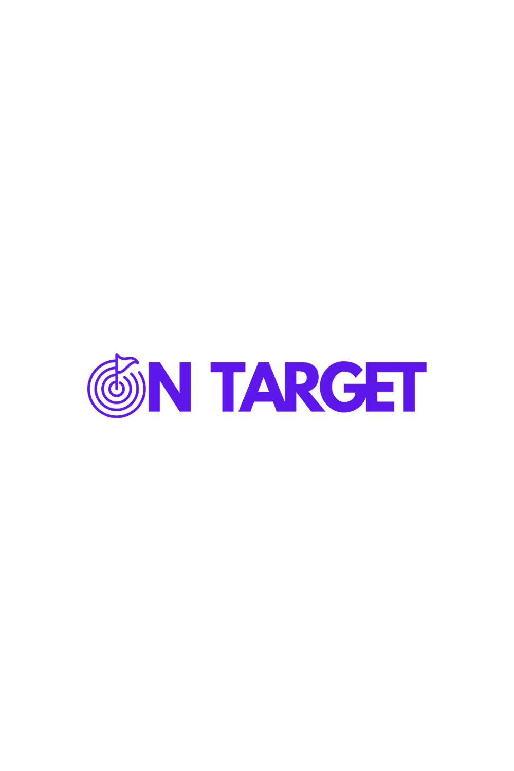 on target logo design pinterest preview image.