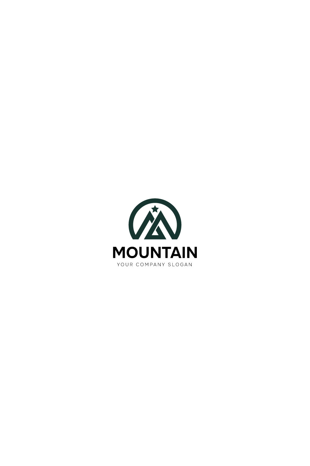 Mountain logo design pinterest preview image.