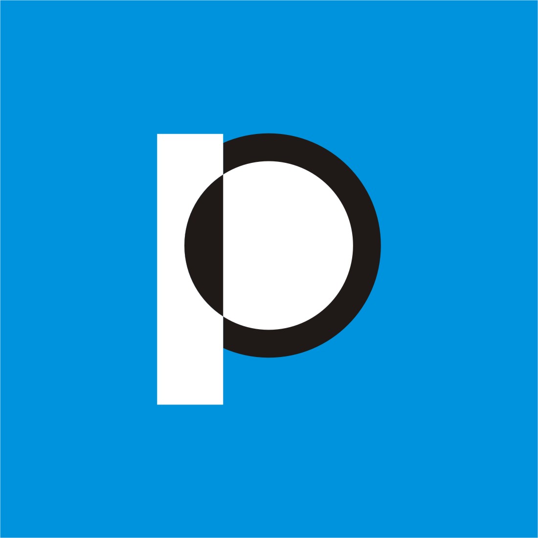 Desain Monogram profesional Logo P preview image.