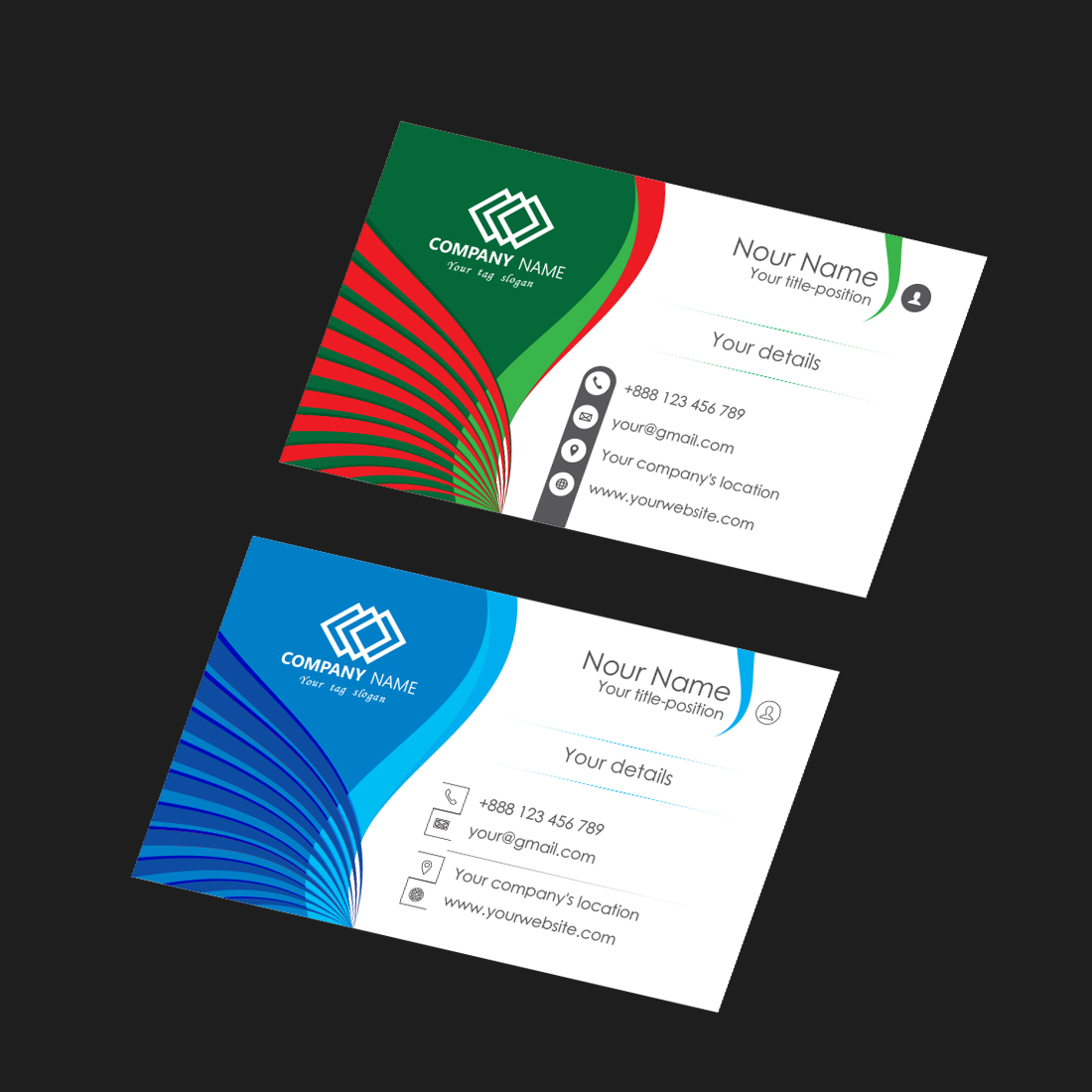 1 sided Business Cards preview image.