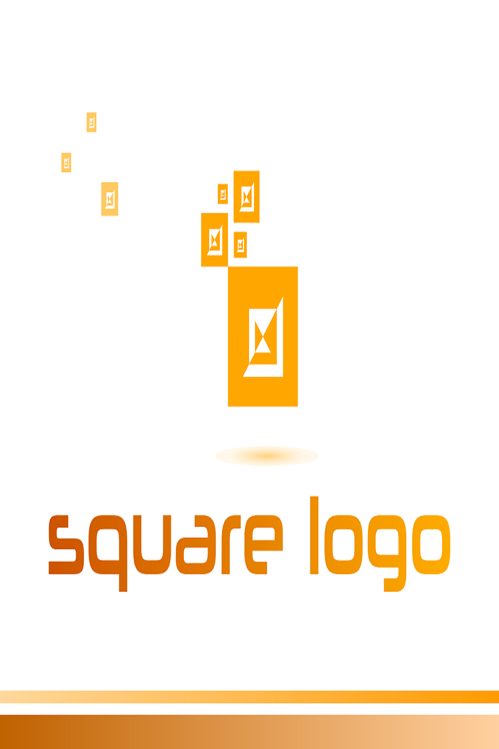 square abstract logo pinterest preview image.